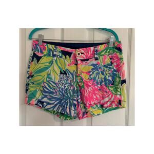 Lilly Pulitzer The Callahan Shorts Short Resort Navy Travelers Palm